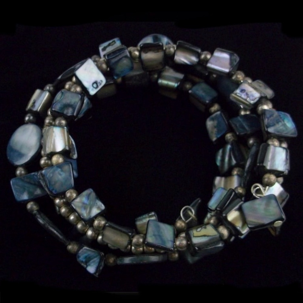 Vintage Abalone Shell Wrap‎ Bracelet